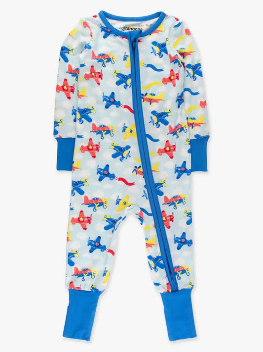 Plane Parade Convertible One Piece Footie Pajama