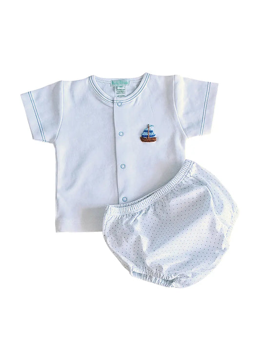 Baby Boy's "Sailboat" Diaper Set