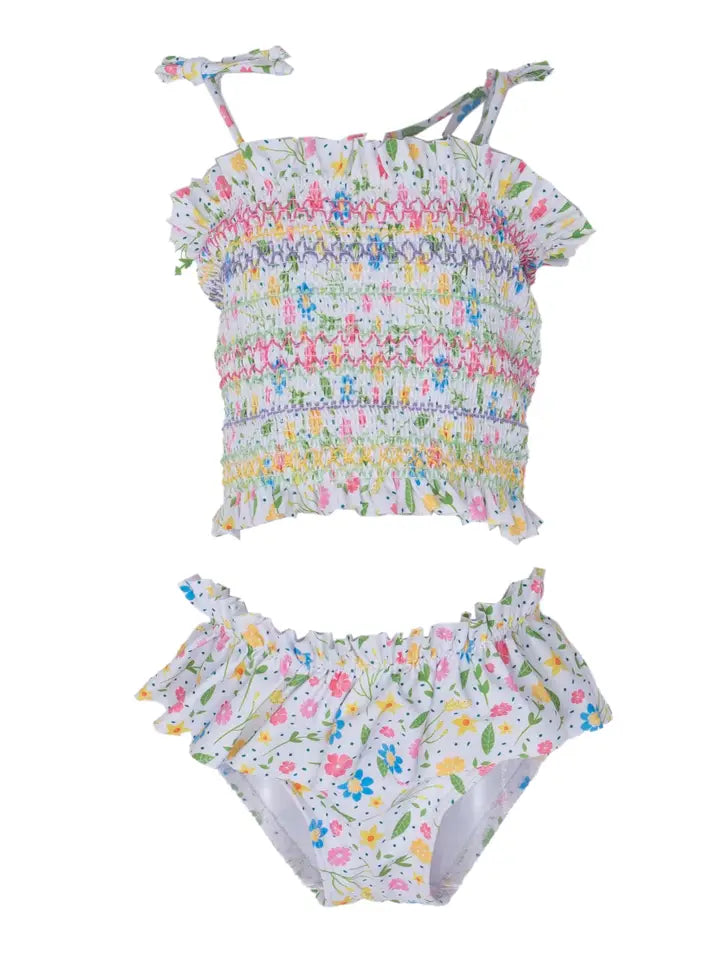 Santa Rosa Petite Floral Two Piece Swimsuit