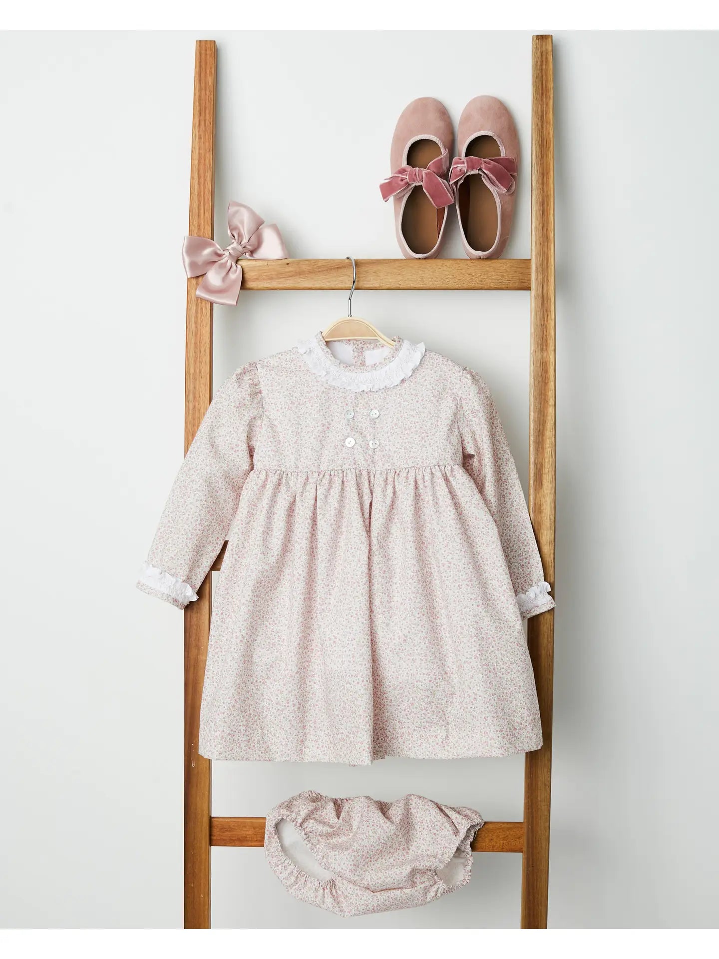 “Sienna” Smock Embroidered Baby Girl Dress