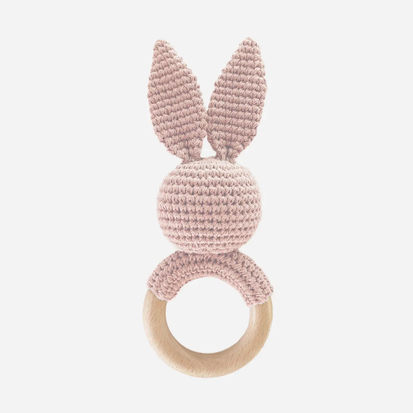 Teether Bunny Pink Rattle Spring Summer Baby Gift