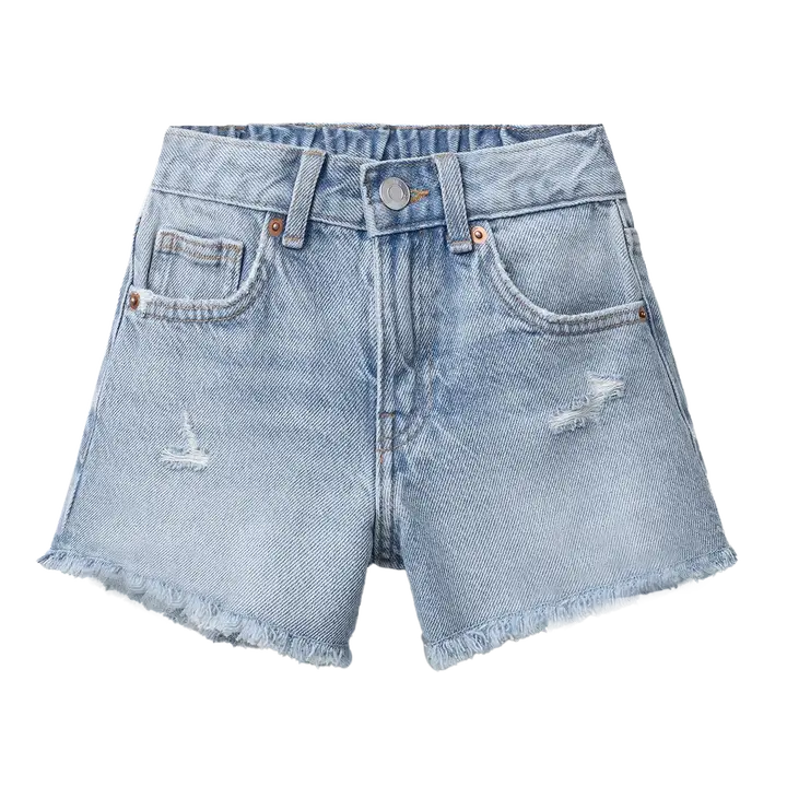Girls' Lily Ripped Denim Shorts W Raw Hem