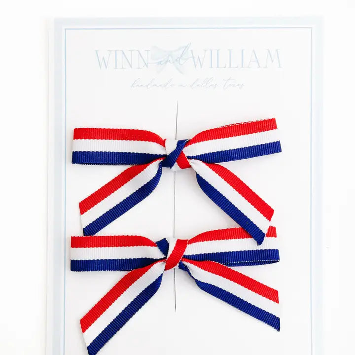 Red, White and Blue Pig-Tail Set