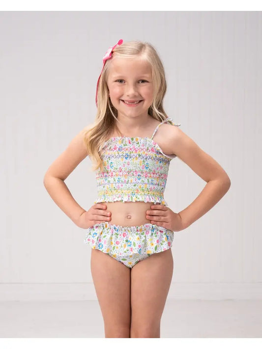 Santa Rosa Petite Floral Two Piece Swimsuit