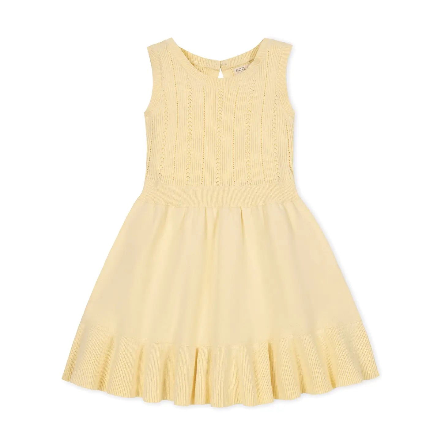 Organic Flounce Hem Sweater Dress