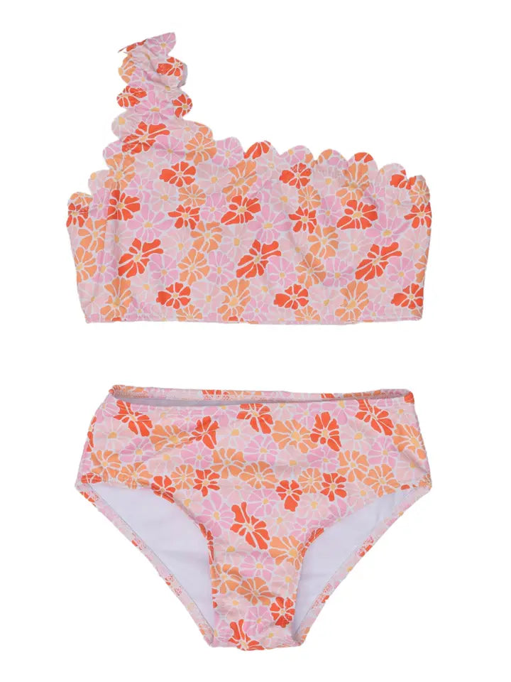 Bahama Peachy Pink Florals Two Piece Swimsuit