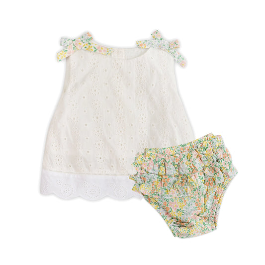Monet Baby Top + Bloomer
