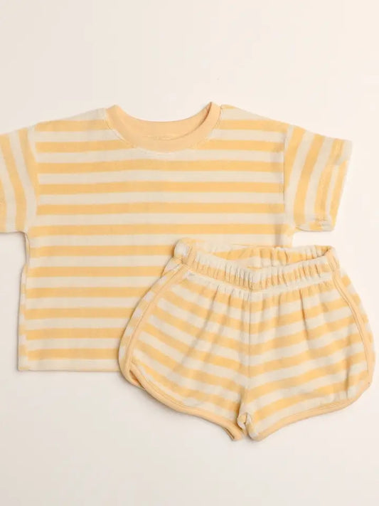 Sterling Set in Yellow Stripe