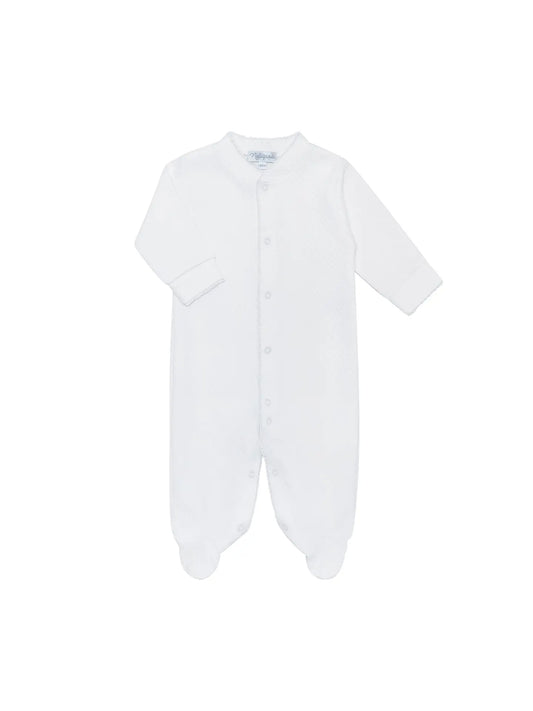 White baby onesie on a white background